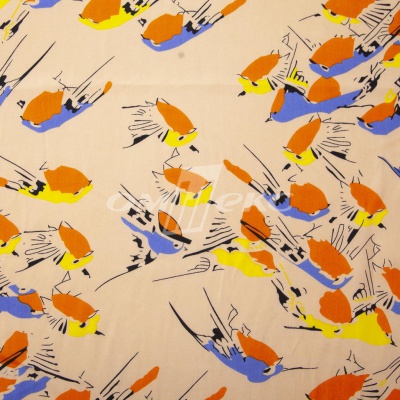 Плательная ткань "Софи" 14.1, 75 гр/м2, шир.150 см, принт птицы - купить в Миассе. Цена 241.49 руб.
