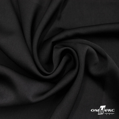 Ткань плательная Габриэль 100% полиэстер,140 (+/-10) гр/м2, шир. 150 см, цв. черный BLACK - купить в Миассе. Цена 248.37 руб.
