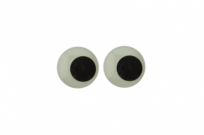 Глазки для игрушек, круглые, с бегающими зрачками, 8 мм/упак.100+/-2 шт, цв. -черно-белые - купить в Миассе. Цена: 28.86 руб.