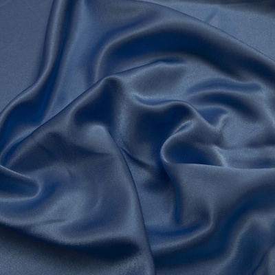 Поли креп-сатин 16-4132, 125 (+/-5) гр/м2, шир.150см, цвет голубой - купить в Миассе. Цена 155.57 руб.