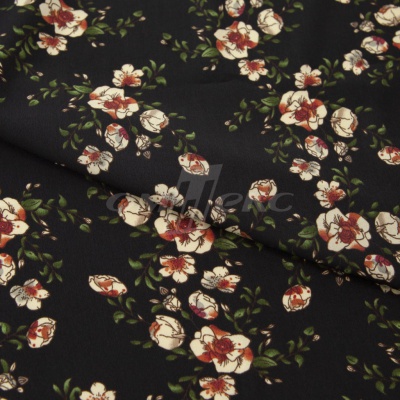 Плательная ткань "Фламенко" 3.1, 80 гр/м2, шир.150 см, принт растительный - купить в Миассе. Цена 239.03 руб.