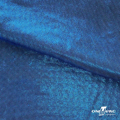 Трикотажное полотно голограмма, шир.140 см, #602 -голубой/голубой - купить в Миассе. Цена 385.88 руб.