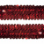 Тесьма с пайетками 3, шир. 30 мм/уп. 25+/-1 м, цвет красный - купить в Миассе. Цена: 1 087.39 руб.