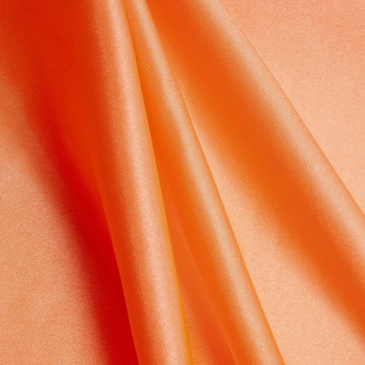 Поли креп-сатин 16-1543, 120 гр/м2, шир.150см, цвет персик - купить в Миассе. Цена 155.57 руб.