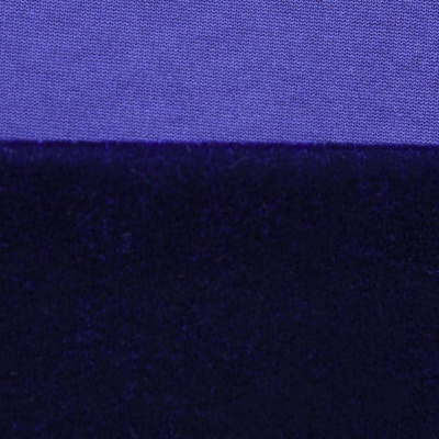 Бархат стрейч №14, 240 гр/м2, шир.160 см, (2,6 м/кг), цвет т.синий - купить в Миассе. Цена 748.44 руб.