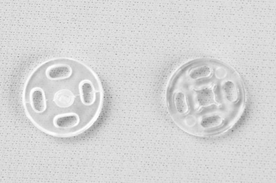 Кнопки пришивные пластиковые 11,5 мм, блистер 24шт, цв.-прозрачные - купить в Миассе. Цена: 59.44 руб.